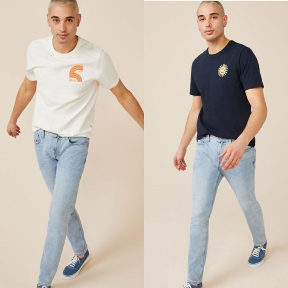 Bundle of 2‎ Free  Assembly Men's Short Sleeve Graphic T-Shirt